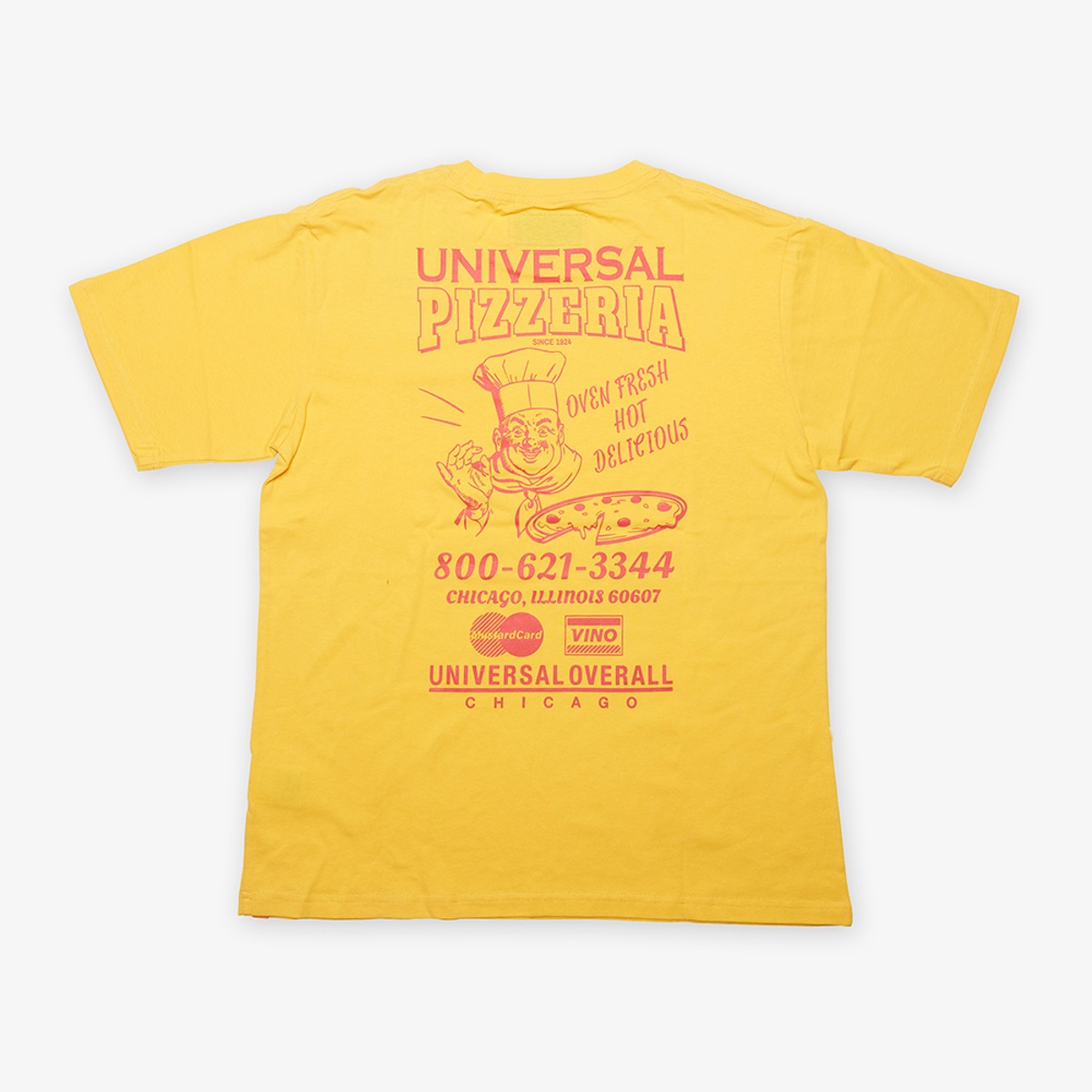 유니버셜 핏제리아 티셔츠 옐로우