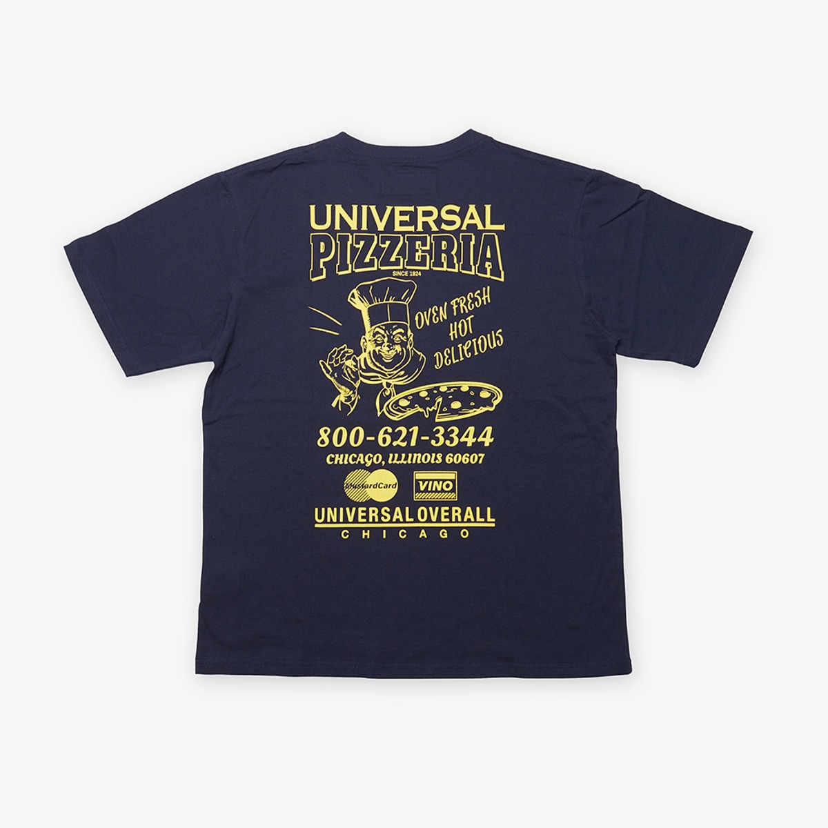 유니버셜 핏제리아 티셔츠 네이비